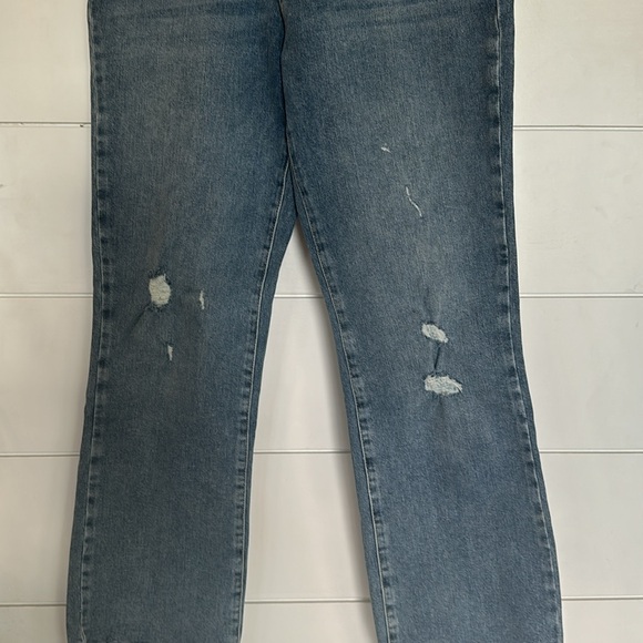 We The Free People Dylan Button Fly High Rise Cropped Bootcut Jeans size 25 d34 - Picture 4 of 11